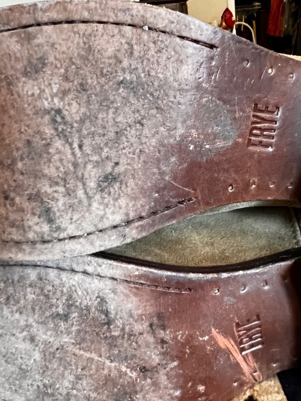 Frye Tall Suede Knee-High Boots in Taupe - Picture 3 of 5